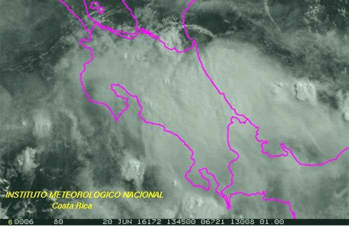 Low-pressure system over Costa Rica. June 20, 2016.