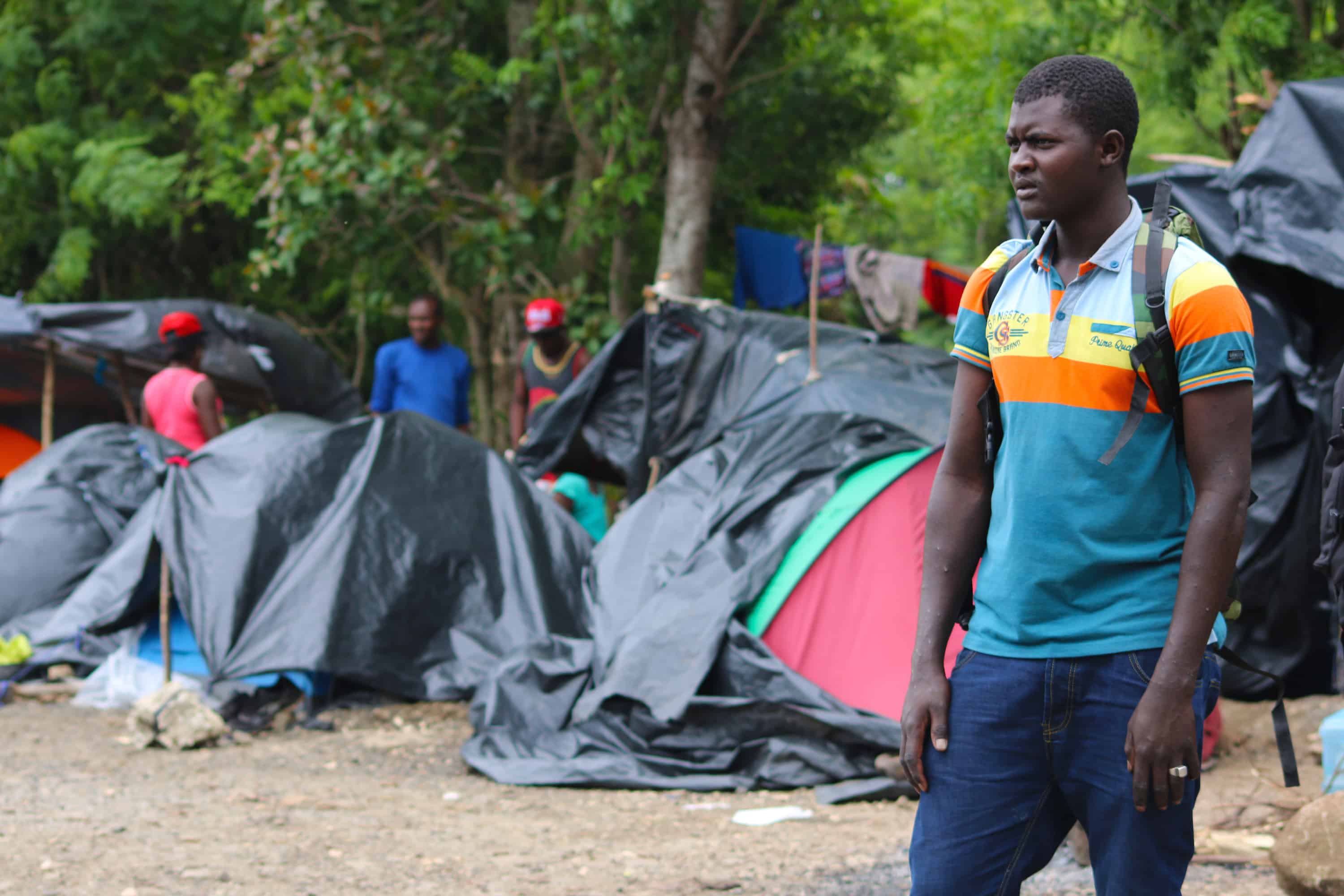 African and Haitian migrants at Peñas Blancas