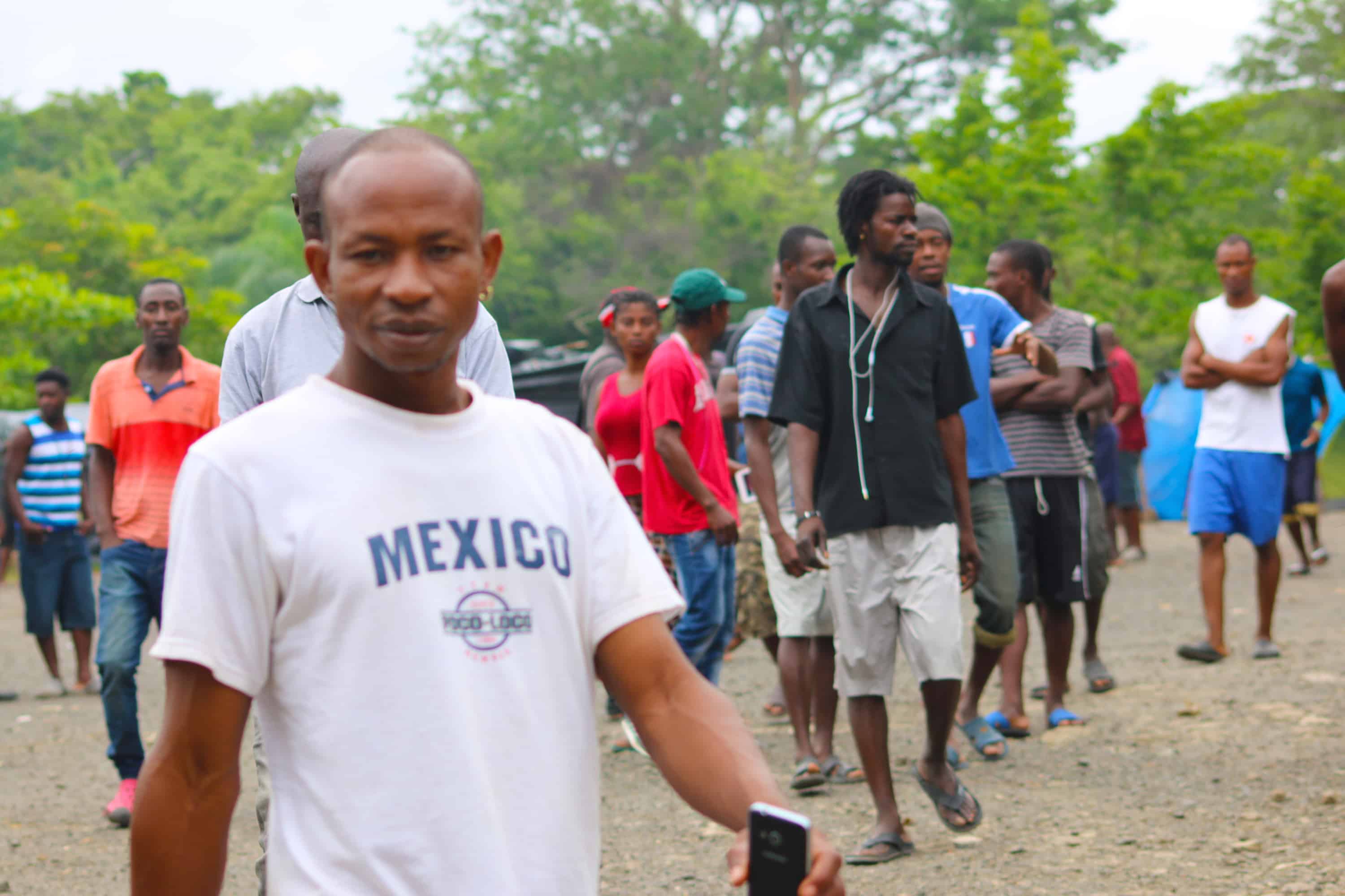 African and Haitian migrants at Peñas Blancas