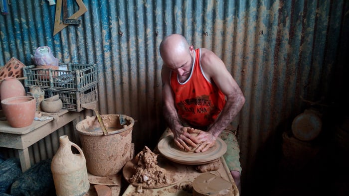 Inside a Costa Rican pottery workshop, spinning wheels churn out the real deal