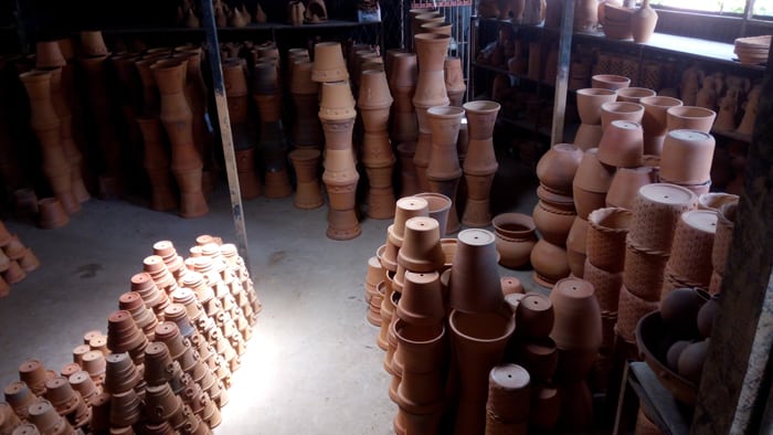 Lots and lots and lots of pots.