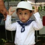 boy in traditional Guanacaste clothes