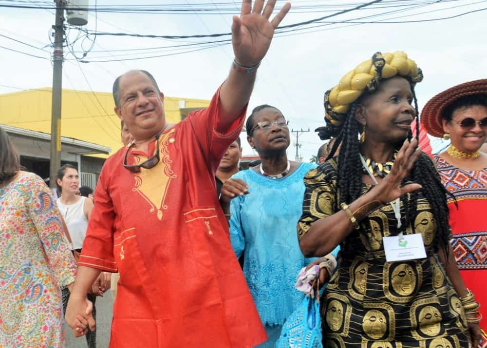 President Luis Guillermo Solís Afro-Caribbean Day Parade Costa Rica