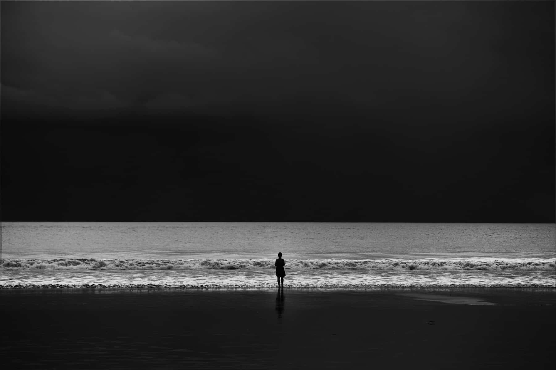 woman on Jaco beach Costa Rica