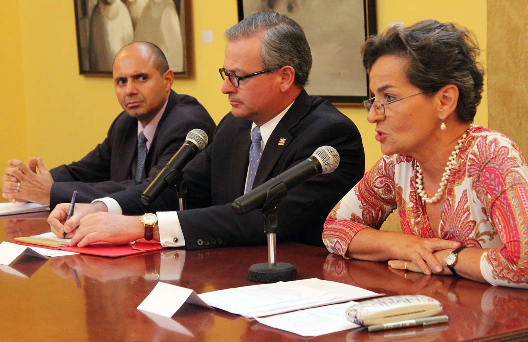 Christiana Figueres at the Foreign Ministry. Sept. 12, 2016.