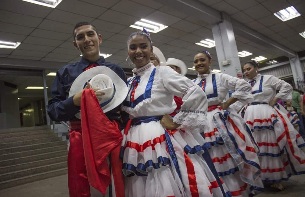 Costa Rica lantern parade dancers