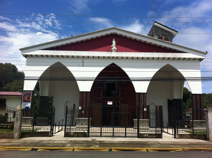 Catholic church in central Quepos.