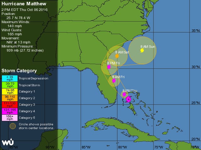 Hurricane Matthew, Oct. 6, 2016.