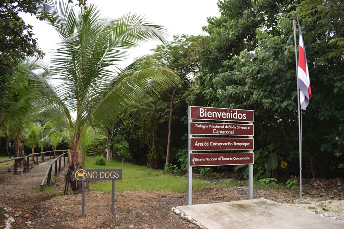 Entrance to Camaronal National Wildlife Refuge.