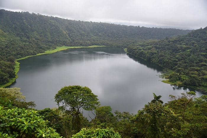 Hule Lagoon, an extinct volcanic crater.