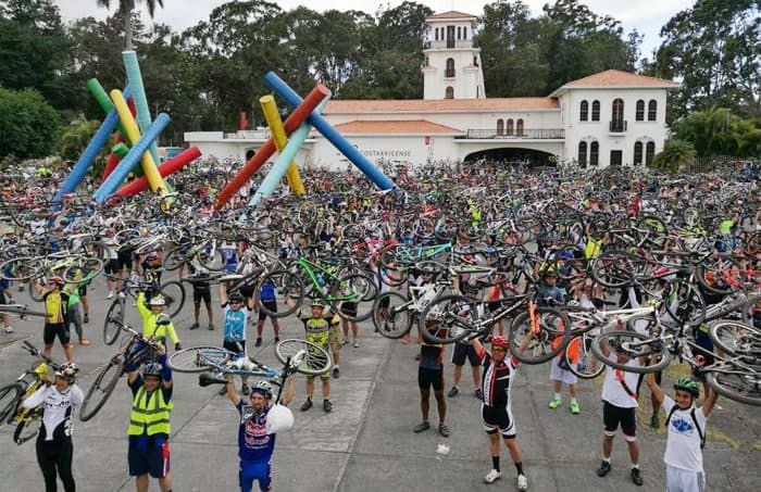 Cyclists demonstration in San José. Feb. 5, 2017.