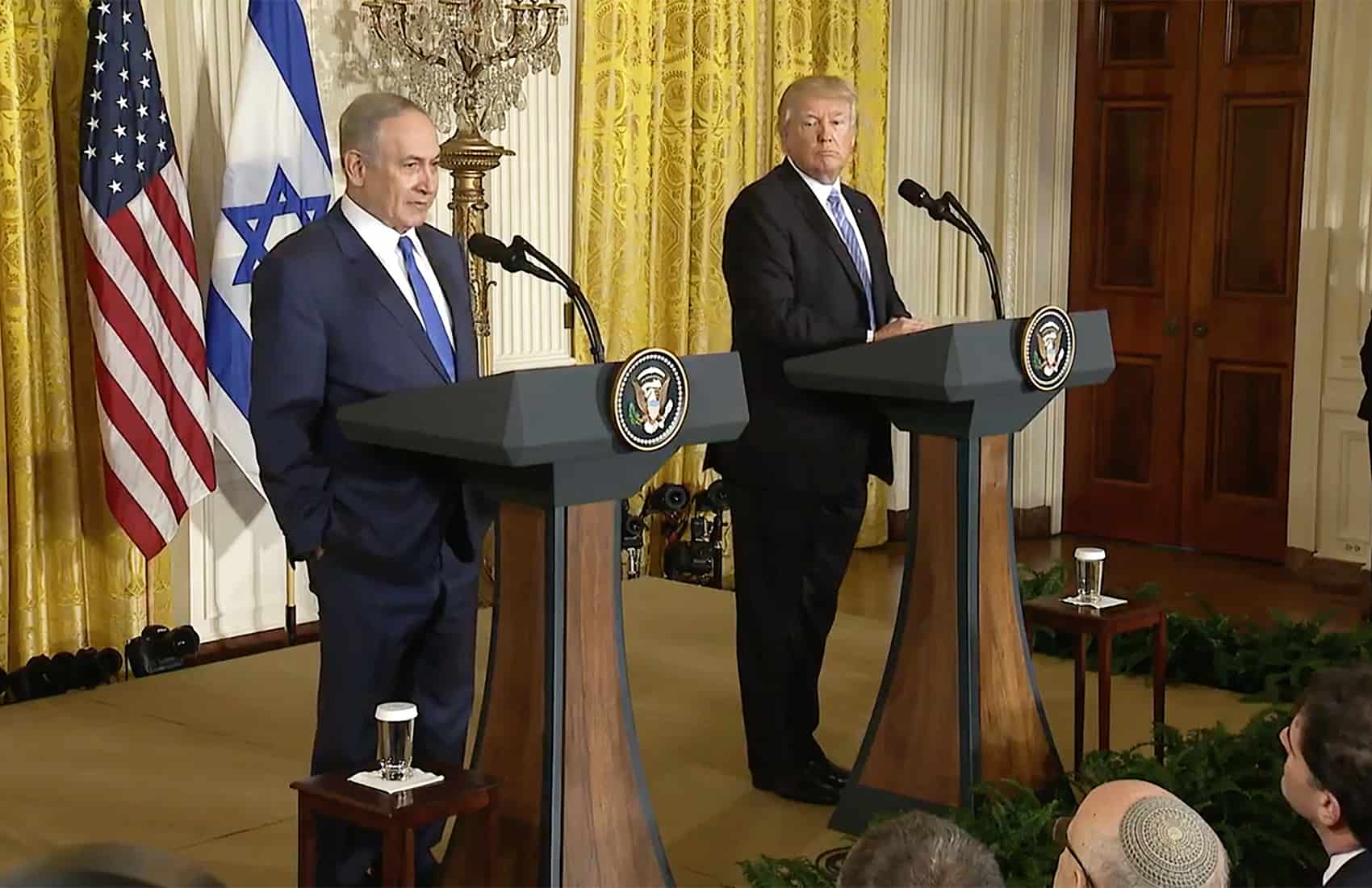 Israeli Prime Minister Benjamin Netanyahu, US President Donald Trump. Feb. 15, 2017.