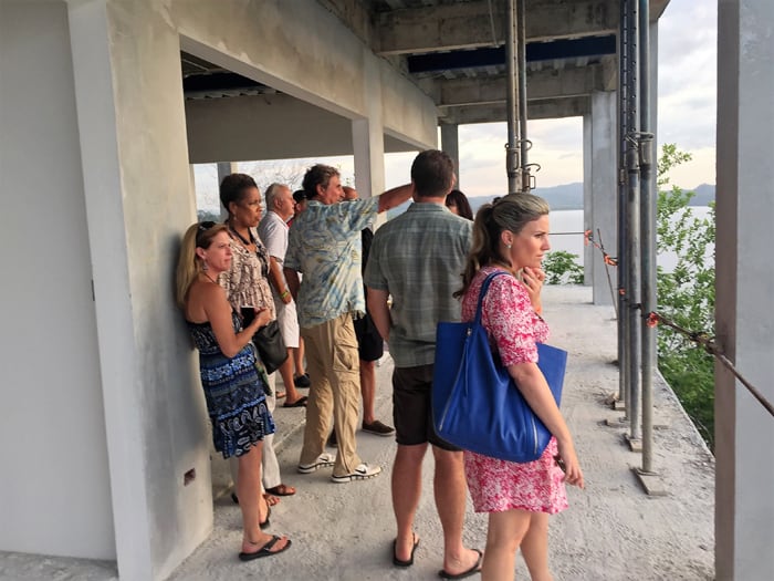 CRGAR members tour the 360 Splendor del Pacífico project in Flamingo with developer Ed Podolak (pointing).