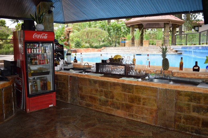 Pool bar at Montaña de Fuego — you can't spell "fun" without U.