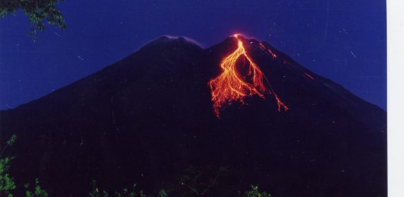 A lava flow from Costa Rica's Arenal Volcano