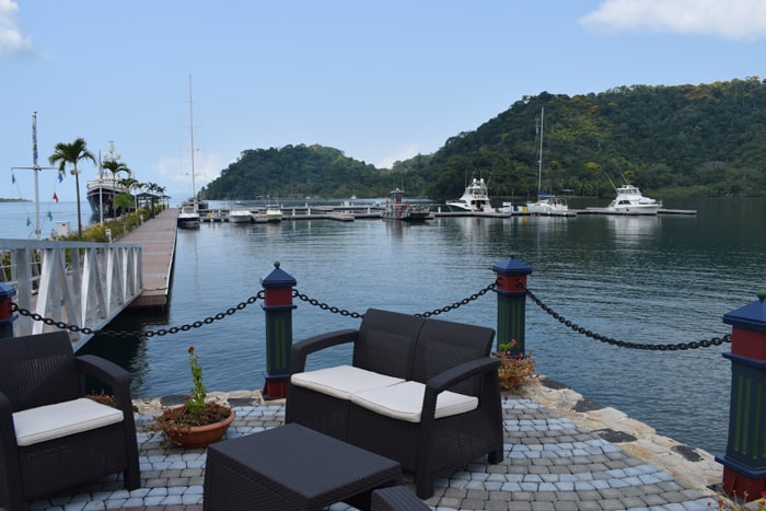 Golfito Marina Village, looking toward the pier and new marina.