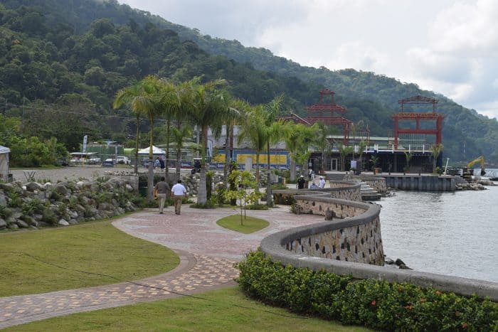 Golfito Marina Village, looking toward the malecón and the commercial center.