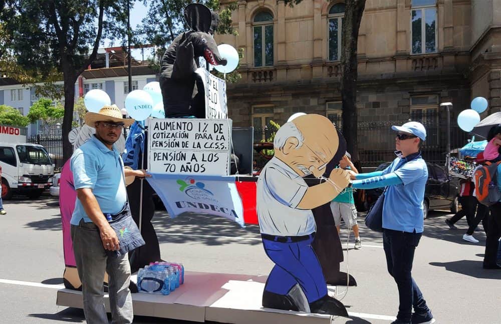 May Day demonstrations in San José. May 1, 2017.