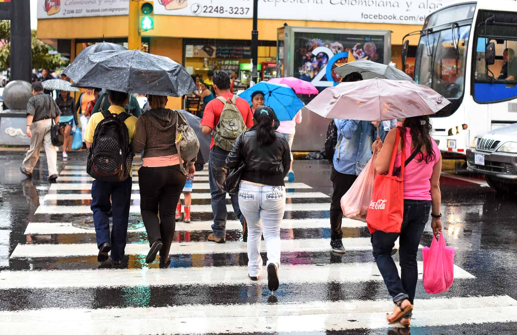 Rains, rainy season in Costa Rica.