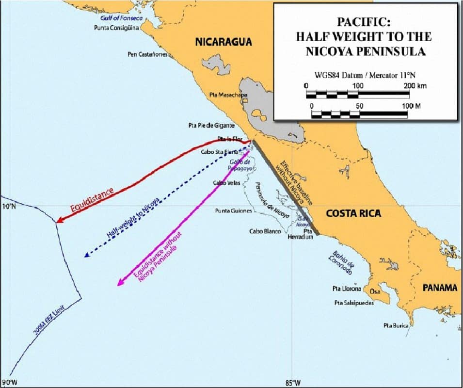 Nicaragua's proposed maritime limits