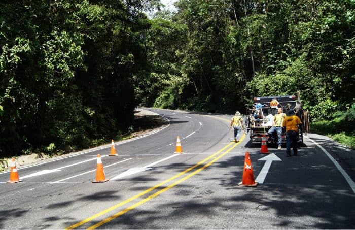 Costa Rica roadway repairs.