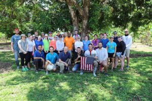 Ambassador Haney working at the Escuela Guadalupe in La Palma de Osa