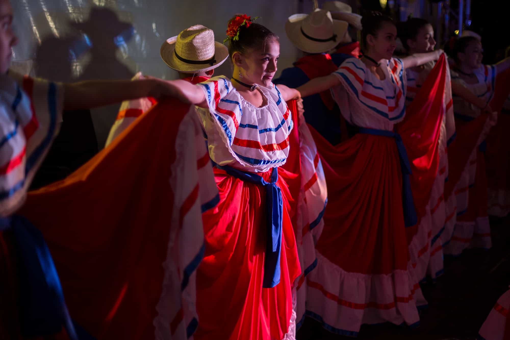 Costa Rica Independence Day with traditional parades and faroles.