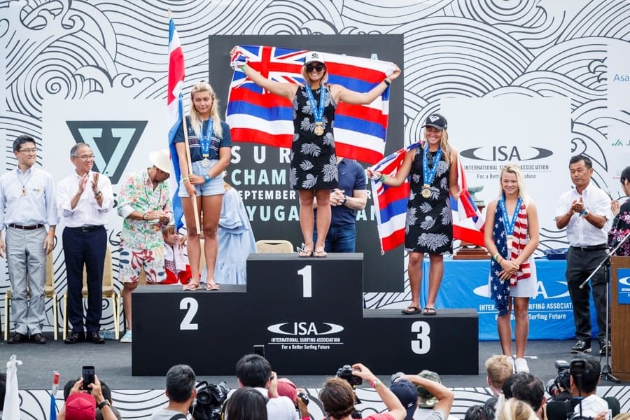 Costa Rica's Leilani McGonagle earns second place.