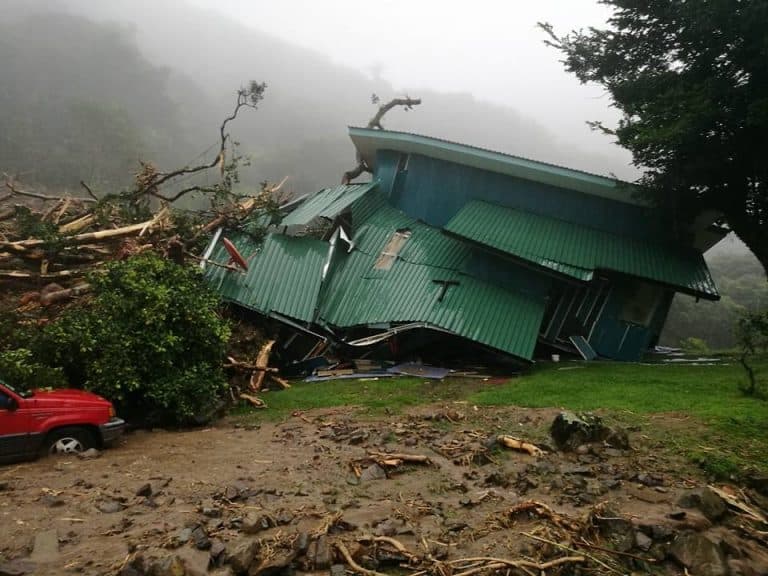 Homes Destroyed by Tropical Storm Nate Monteverde Costa Rica