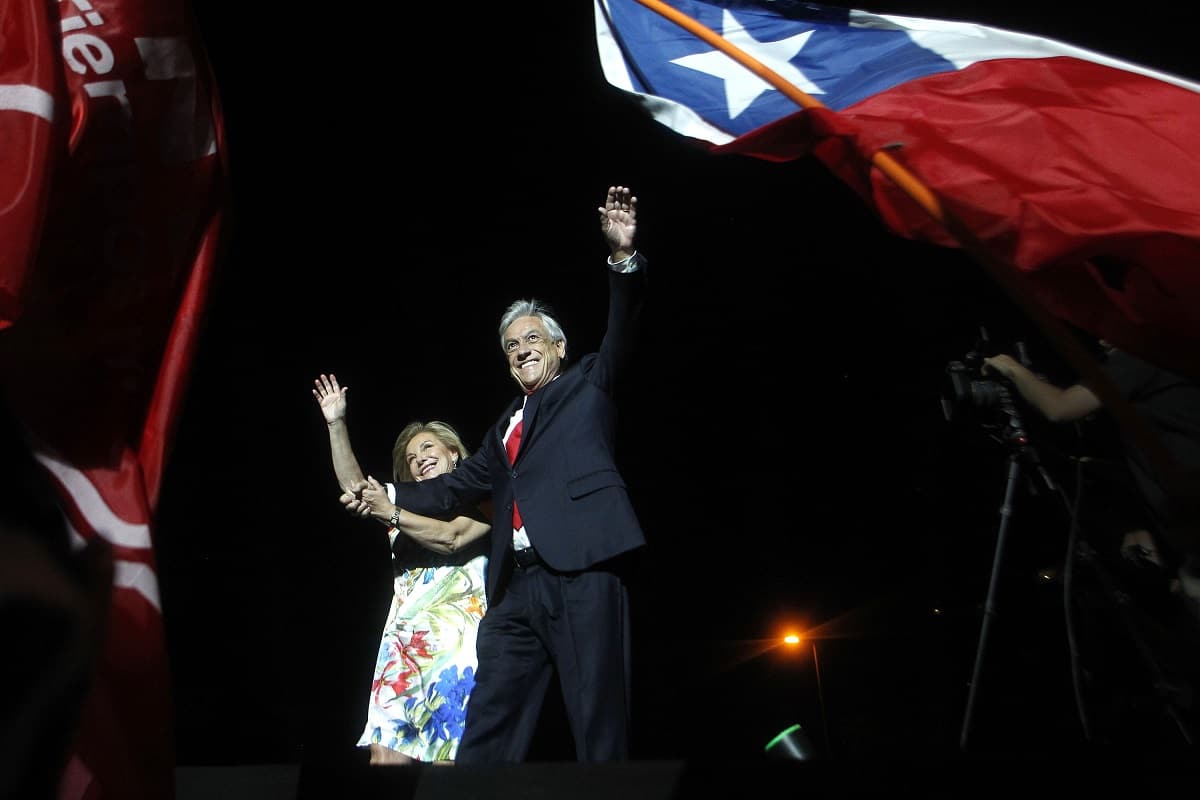 Sebastian Piñera and Cecilia Morel in Santiago, Chile