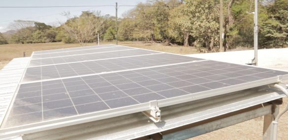 Solar panels for rural water distribution in Costa Rica
