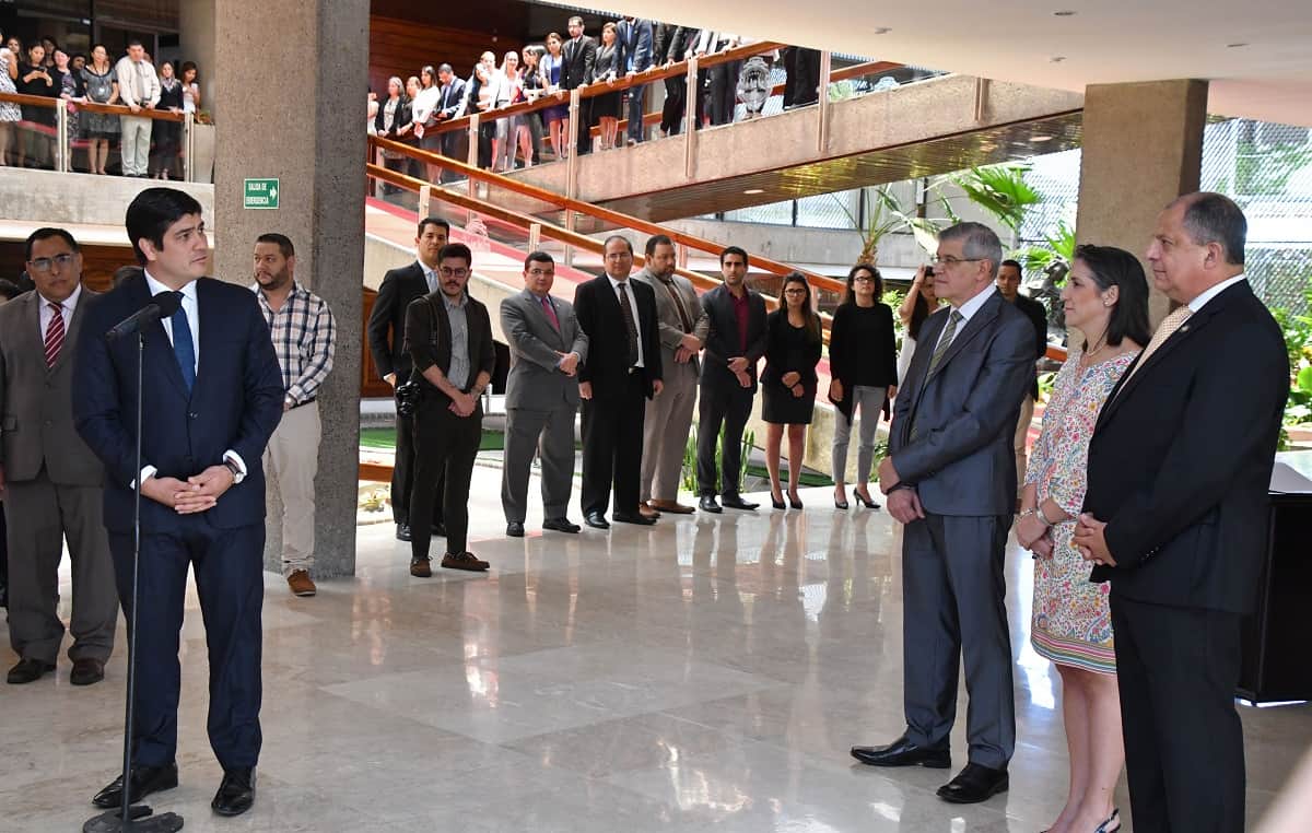 President-elect Carlos Alvarado at Costa Rica's Casa Presidencial