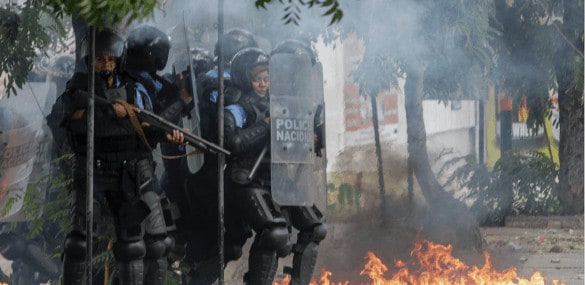 Protests in Managua, Nicaragua, April 18, 2018.