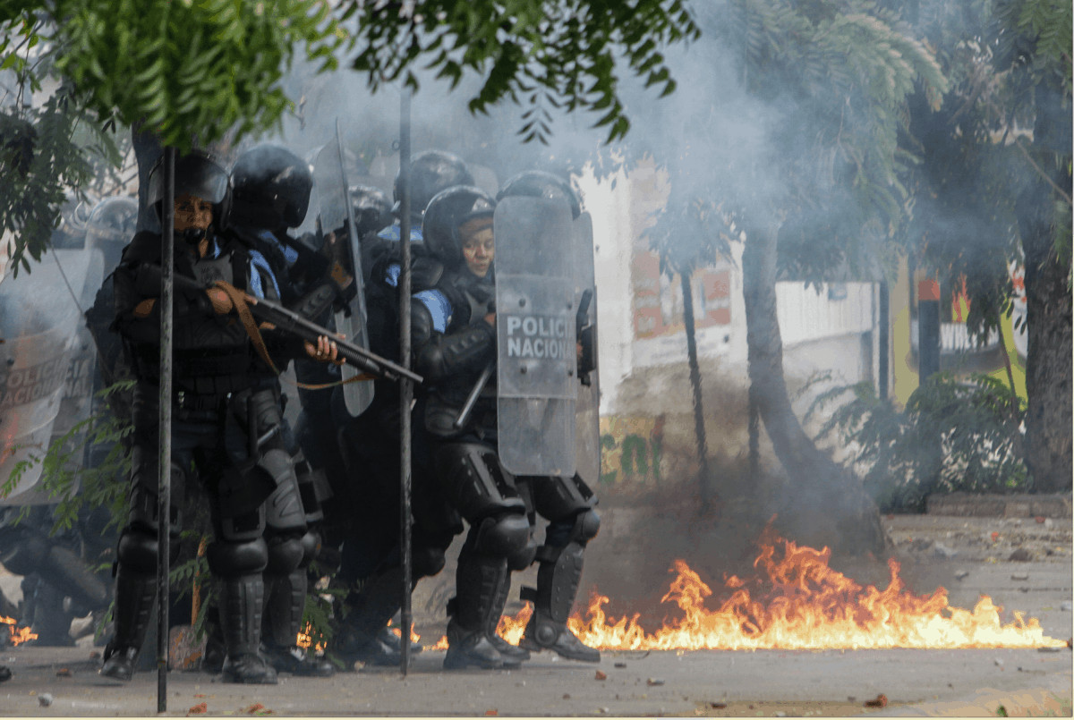 Protests in Managua, Nicaragua, April 18, 2018.