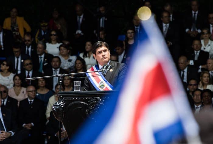 The inauguration of President Carlos Alvarado in Costa Rica