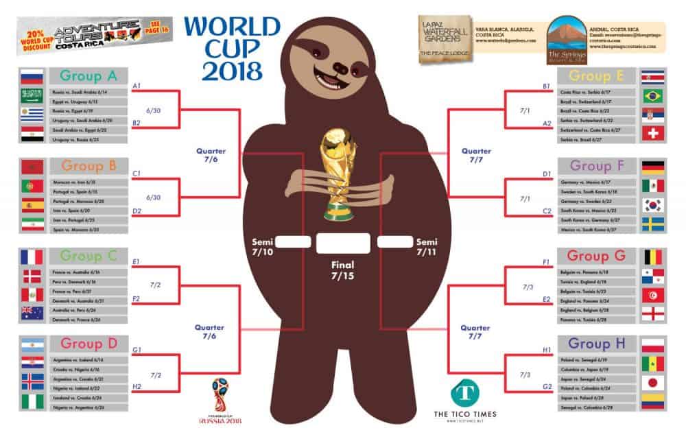 Download printable Sloth Kong World Cup brackets