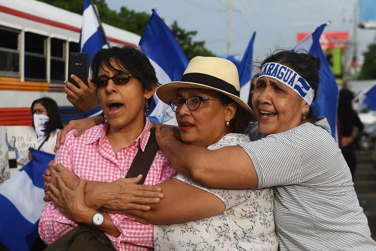 An anti-government protest in Nicaragua.