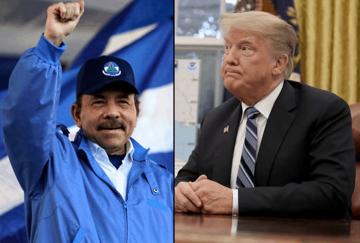 Nicaragua President Ortega and US President Trump