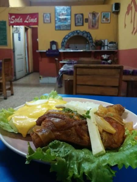 Eating Peruvian Food at the Soda Lima in Costa Rica