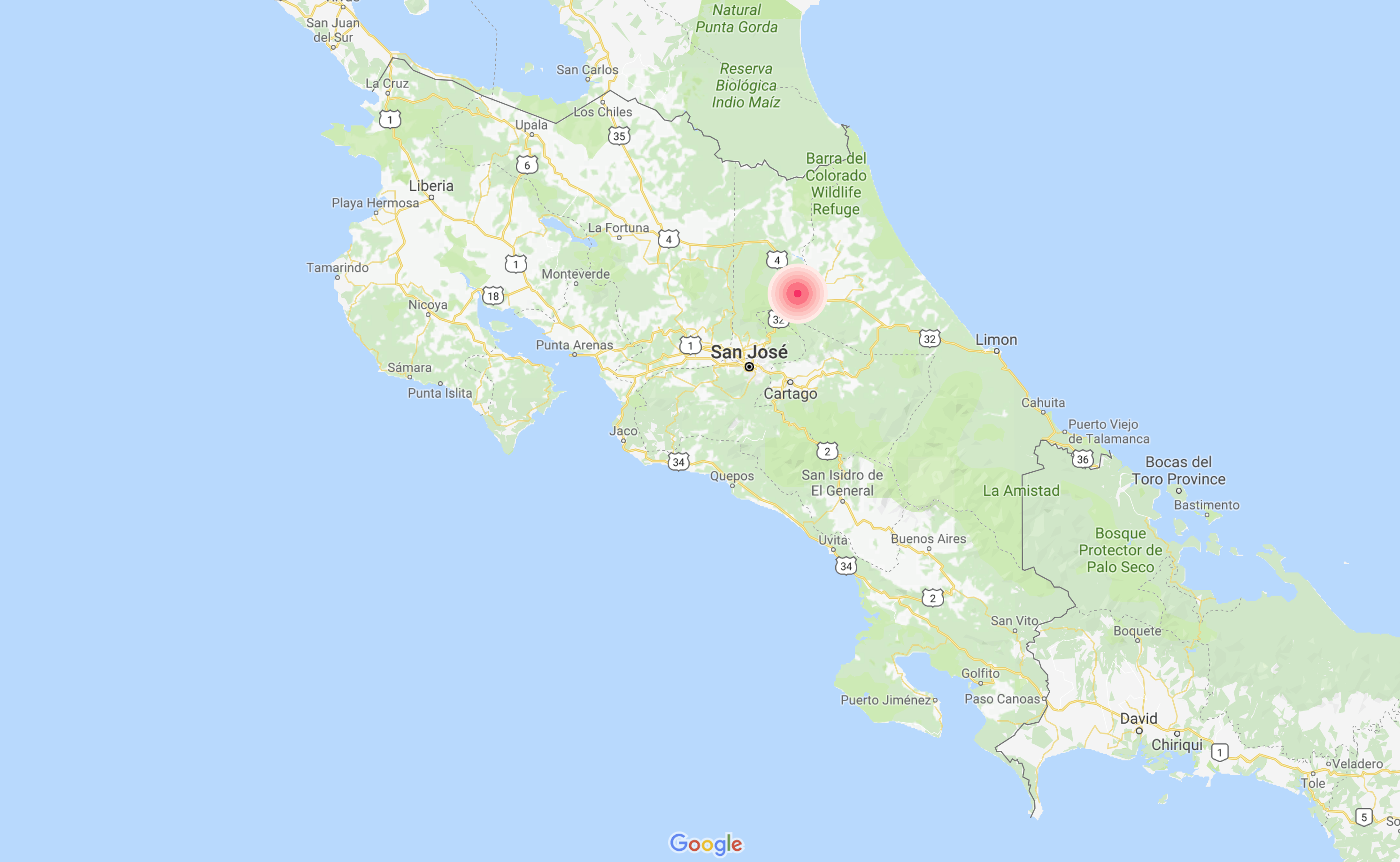 costarica地图图片