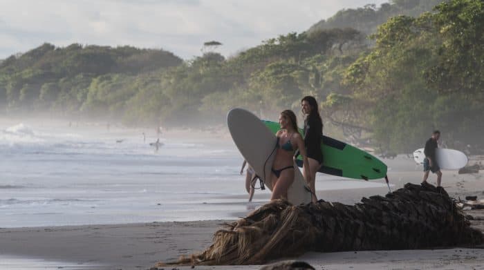 Surfers at Santa Teresa Beach Costa Rica