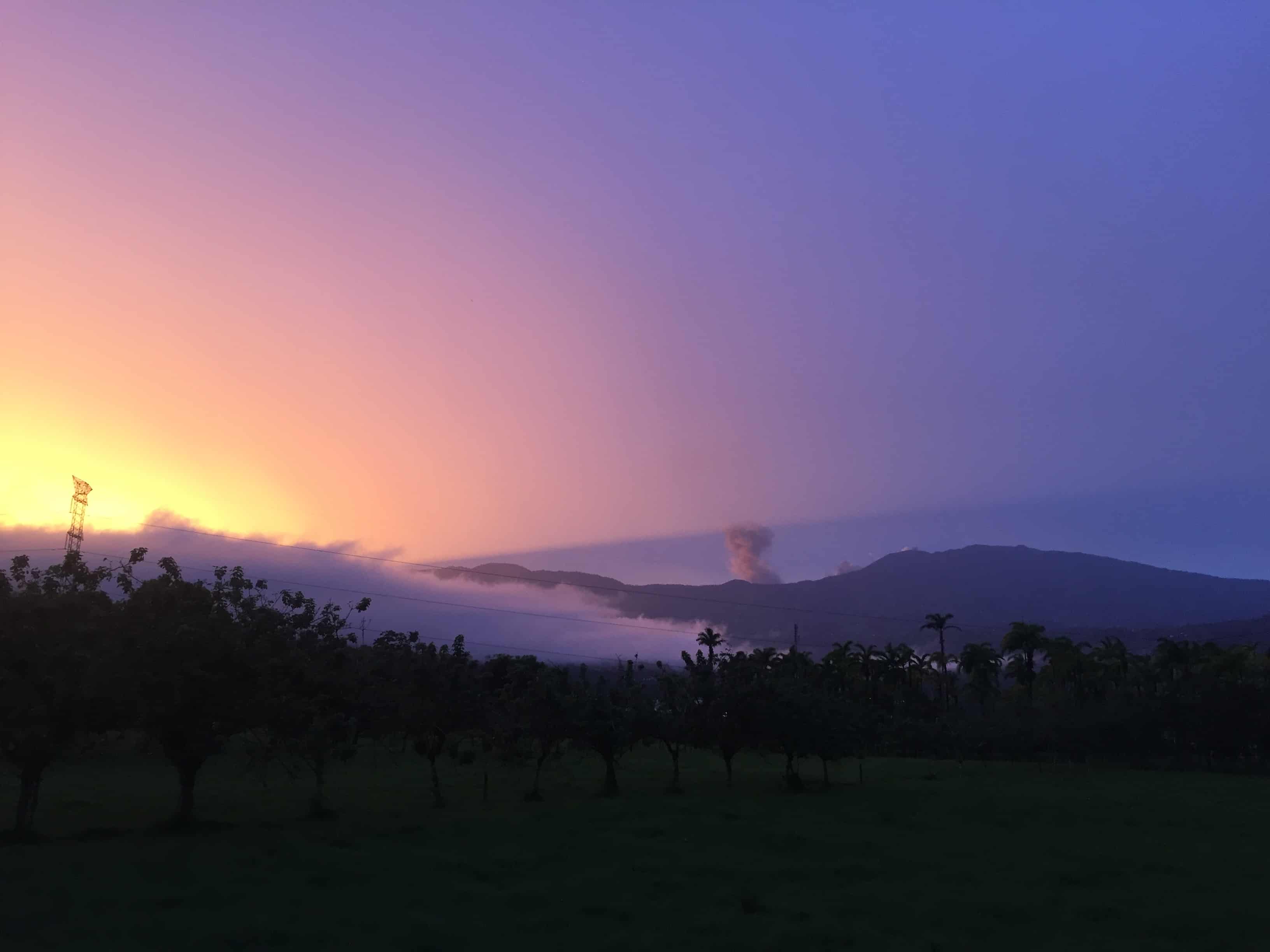 Sunset overlooking Turrialba Volcano.