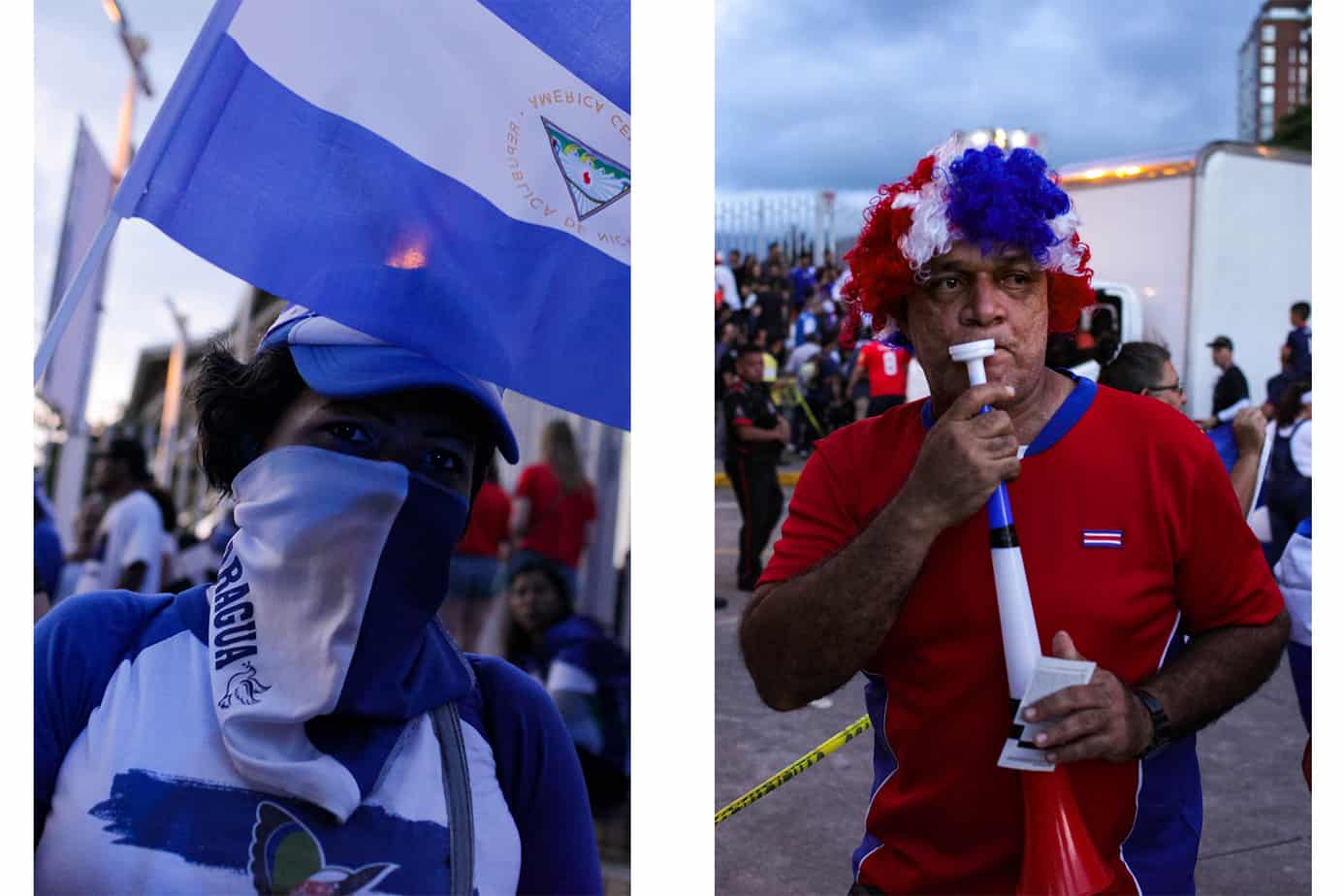 Fans outside Estadio Nacional Costa Rica