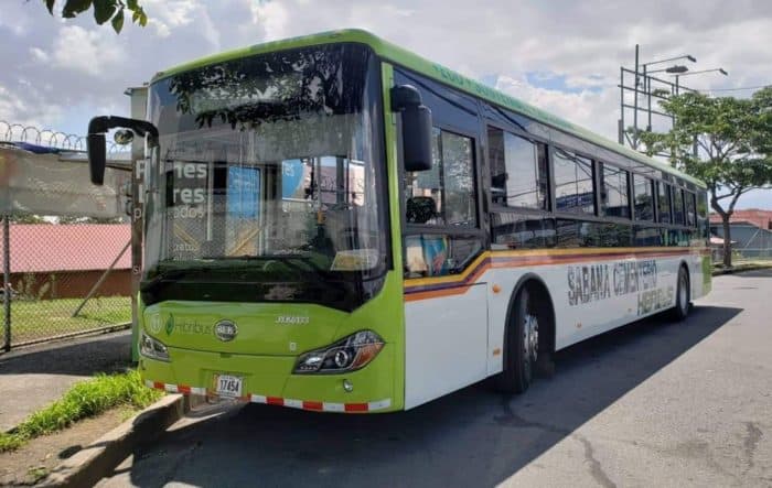Hybrid bus in San Jose, Costa Rica