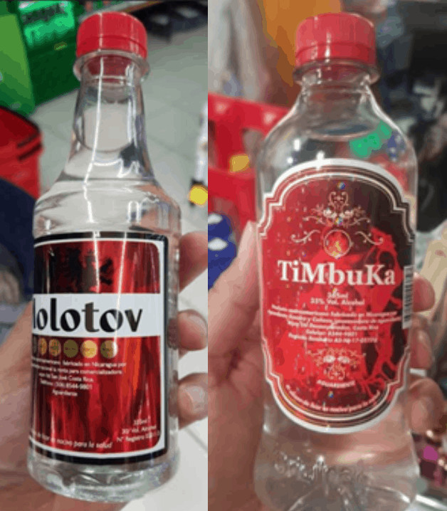 Alcohol adulterated with methanol