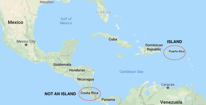 Costa Rica is not an island