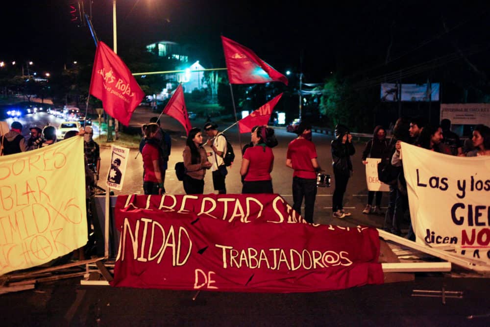 Protests in San Pedro, near UCR.