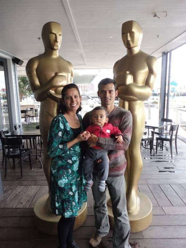 Thelvin Cabezas with his family.