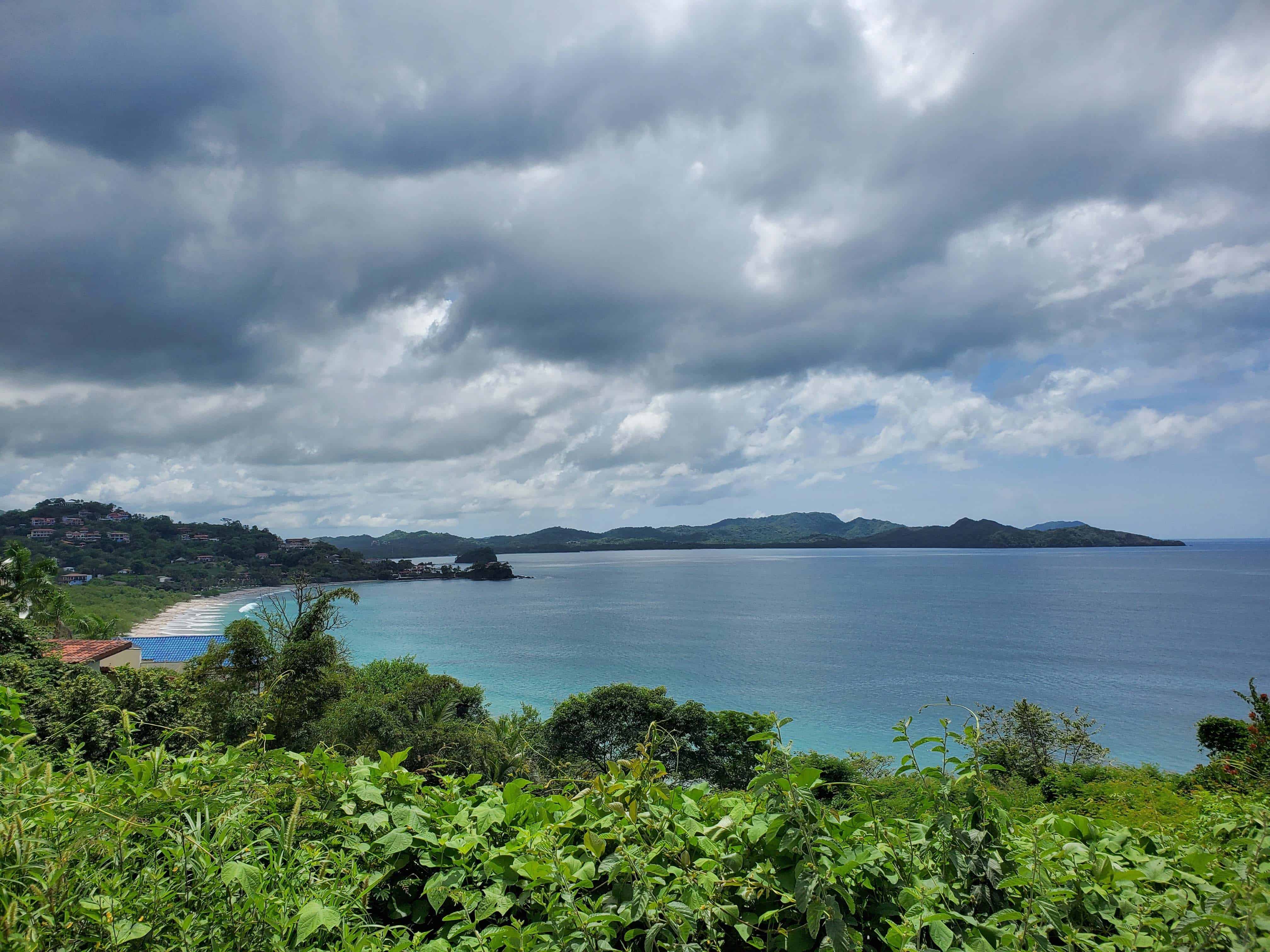 A view from above of Playa Flamingo