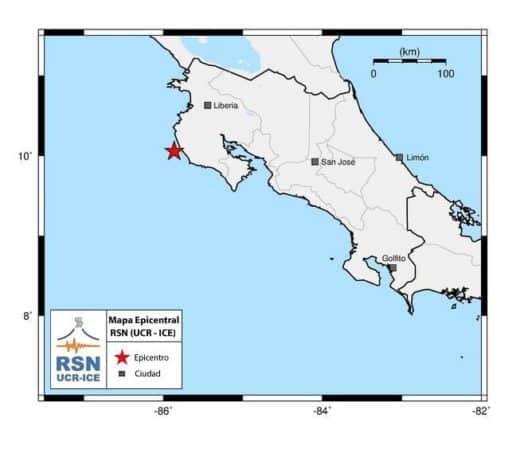 Costa Rica’s northwest shakes with magnitude 5.5 quake on Sunday
